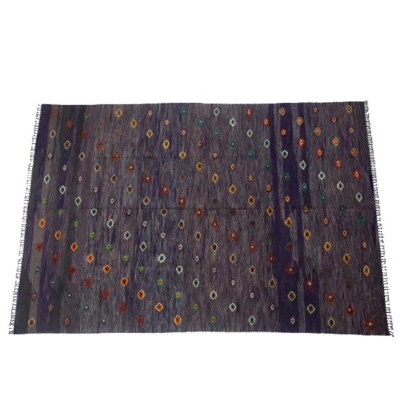 Soumak Ship Gray Kilim Rug - Image 3
