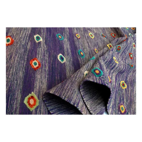 Soumak Ship Gray Kilim Rug - Image 5