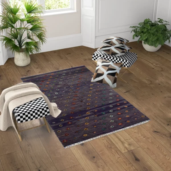 Soumak Ship Gray Kilim Rug - Image 2