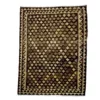 Geometric Brown Pod Kilim Rug