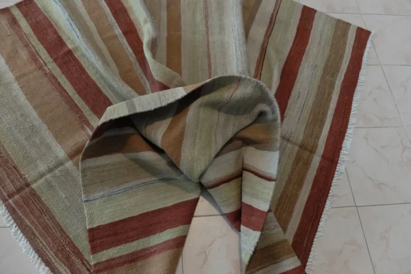 Woolen Handmade Laser Stripped Rugs - Image 4