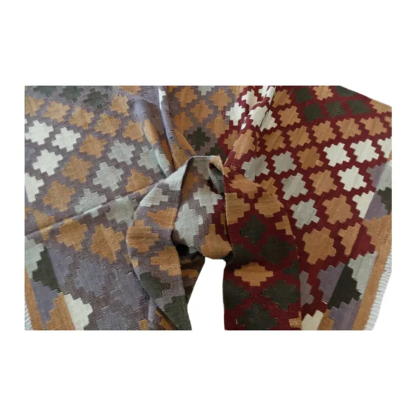 Geometric Driftwood Kilim Rug - Image 3