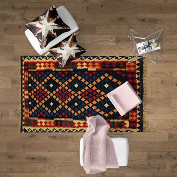 Handmade Black Pearl Kilim Rug - Image 2