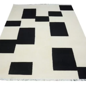 Modern Handmade Coral Rug