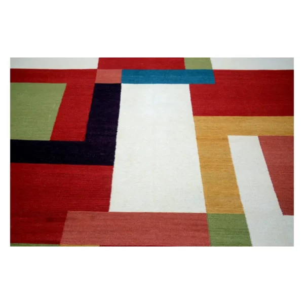 Modern Handmade Coral Rug - Image 5