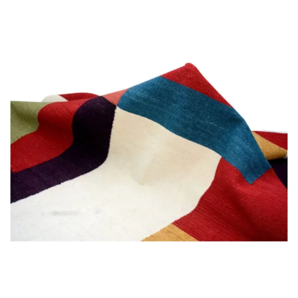 Modern Handmade Coral Rug - Image 3