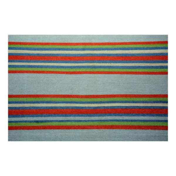 Handmade Striped Stack Pattern Rug - Image 6