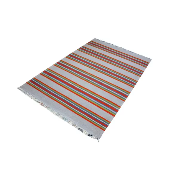 Handmade Striped Stack Pattern Rug - Image 3