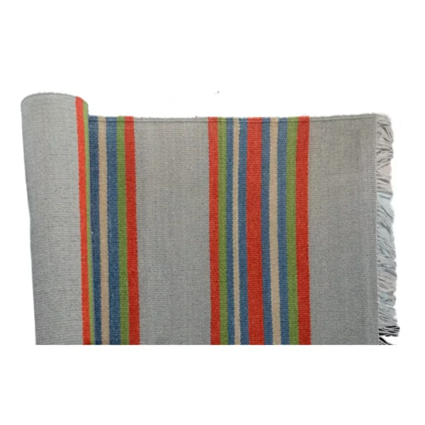 Handmade Striped Stack Pattern Rug - Image 4