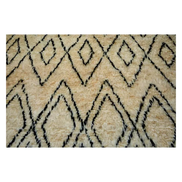 Moroccan Yellow Fluffy Soft Rug - Image 5