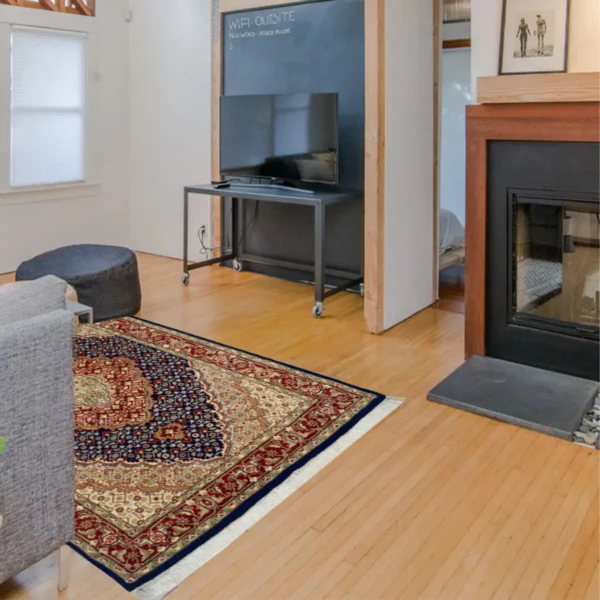Handknotted Woolen Rustic Red Rugs - Image 2