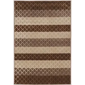 Evolution Trellis Stripes Beige Rug