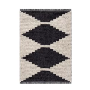 Black & Ivory Modern Area Rug
