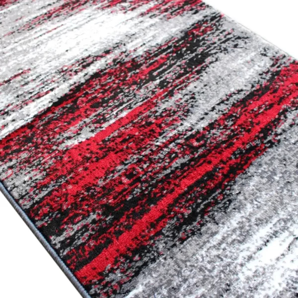 Orange Abstract Area Rug - Image 5