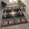 8' x 10' Black Traditional Southwestern Area Rug - Olefin Fibers - Image 2