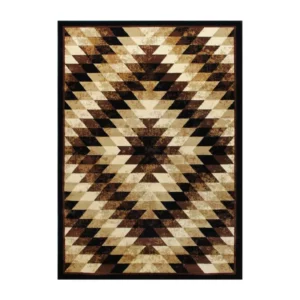 Teagan Collection Southwestern 6' x 9' Brown Area Rug