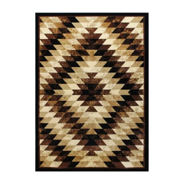 Teagan Collection Southwestern 6' x 9' Brown Area Rug