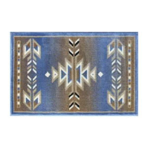 Lodi Collection Southwestern 2' x 3' Blue Area Rug