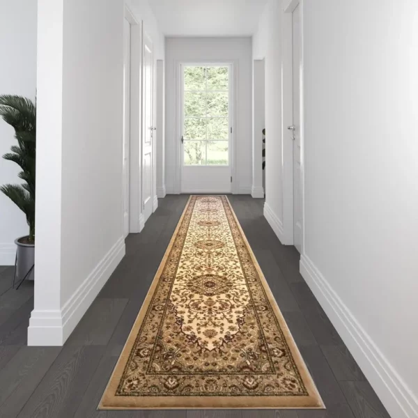 Persian Ivory Runner Rug - 3' x 20 - Image 2