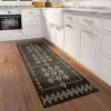 Yuma Brown Transitional Southwest 2'3" x 7'6" Runner Rug Brown AYU33