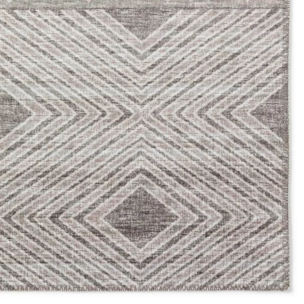 Yuma Taupe Transitional Southwest 2'3" x 7'6" Runner Rug Taupe AYU31 - Image 2