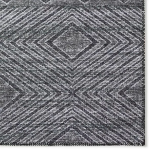Yuma Gray Transitional Southwest 2'3" x 7'6" Runner Rug Gray AYU31 - Image 2