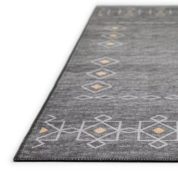 Yuma Gray Transitional Southwest 2'3" x 7'6" Runner Rug Gray AYU33 - Image 3
