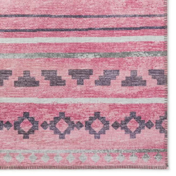Yuma Pink Bohemian Southwest 2'3" x 7'6" Runner Rug Pink AYU40 - Image 2