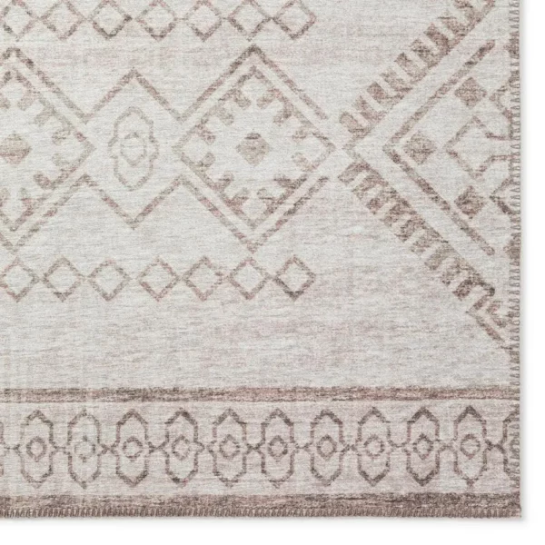 Yuma Taupe Transitional Southwest 2'3" x 7'6" Runner Rug Taupe AYU44 - Image 2