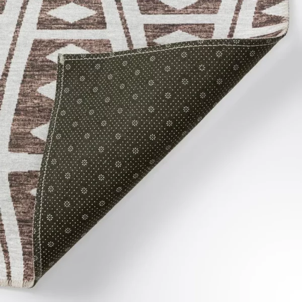 Yuma Brown Southwestern Southwest 10' x 14' Area Rug - Durable, Stain Resistant, Indoor/Outdoor Use - Image 4