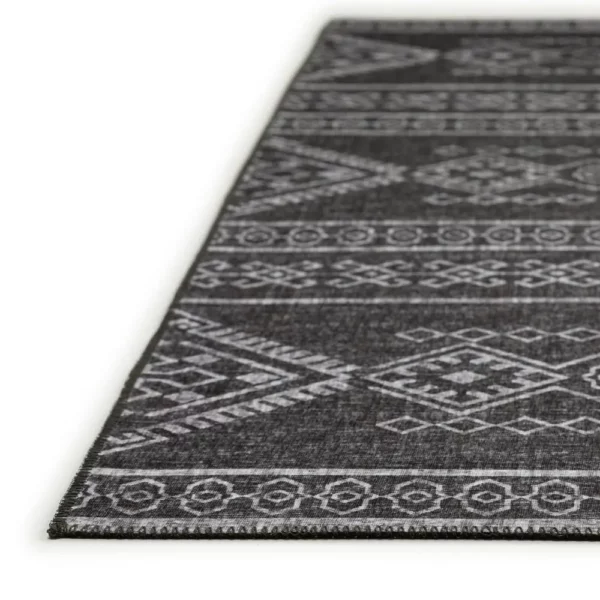 Yuma Gray Transitional Southwest 10' x 14' Area Rug Gray AYU44 - Image 3
