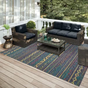 Yuma Multi Bohemian Southwest 10' x 14' Area Rug Multi AYU40