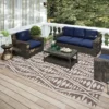 Yuma Brown Southwestern Southwest 3' x 5' Area Rug Brown | Durable & Stain Resistant
