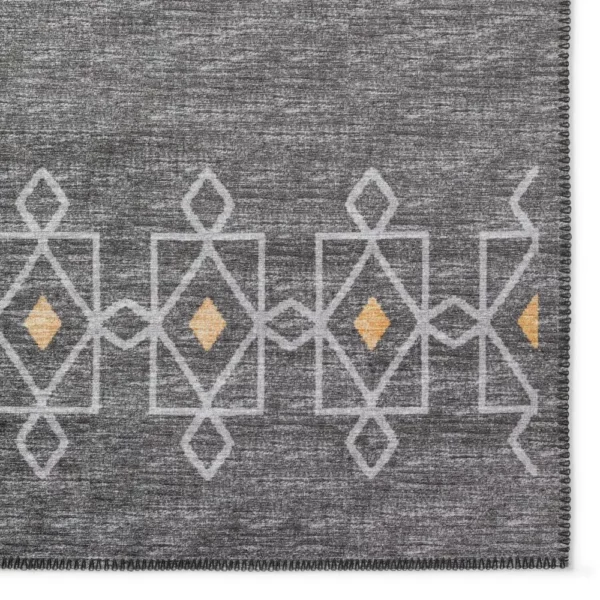 Yuma Gray Transitional Southwest 8' x 10' Area Rug Gray AYU33 - Image 2