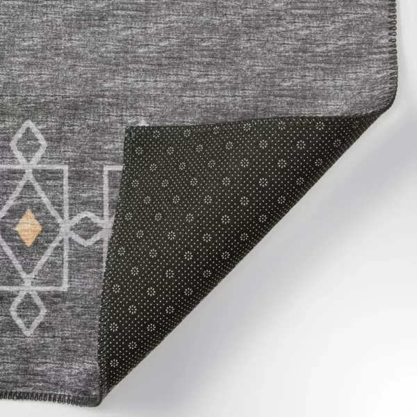 Yuma Gray Transitional Southwest 8' x 10' Area Rug Gray AYU33 - Image 4