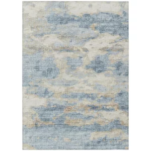 Indoor Accord AAC36 Blue Washable 10' x 14' Rug