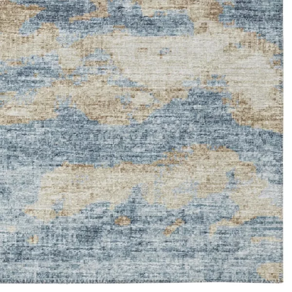 Indoor Accord AAC36 Blue Washable 10' x 14' Rug - Image 3