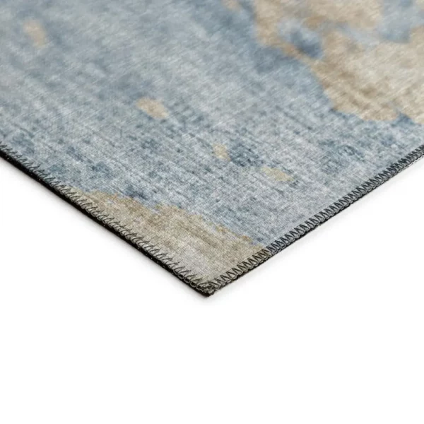 Indoor Accord AAC36 Blue Washable 10' x 14' Rug - Image 4