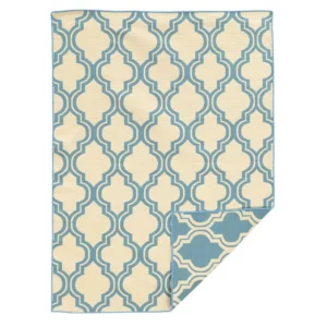 Salonika Reversible Quatrefoil LtBlue 58 Rug