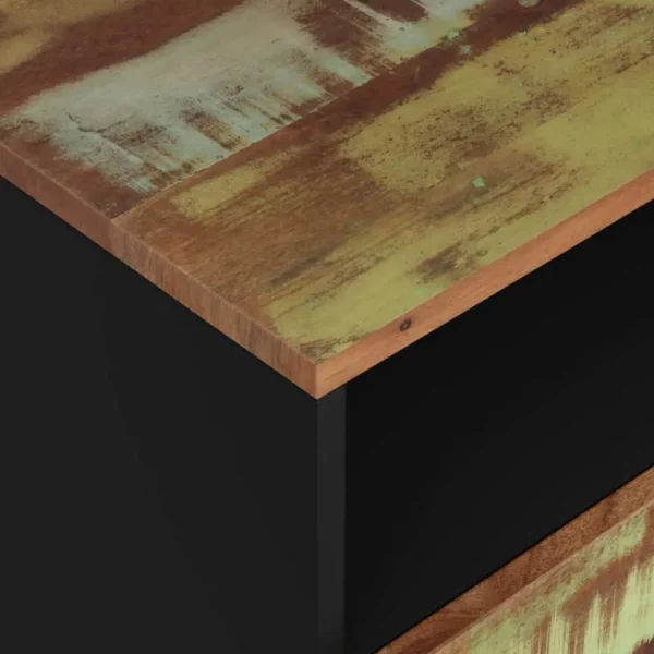 Bedside Cabinet 19.7"x13"x24.4" Solid Wood Reclaimed&Engineered Wood - Image 6