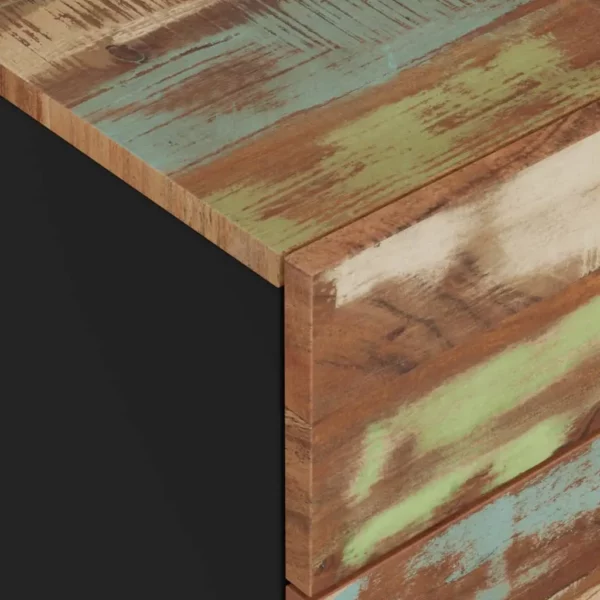 Bedside Cabinet 19.7"x13"x24.4" Solid Wood Reclaimed&Engineered Wood - Image 6