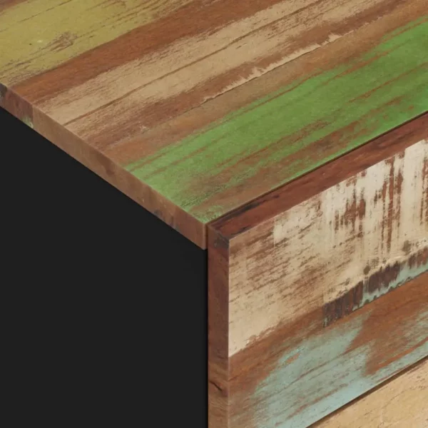 Bedside Cabinet 19.7"x13"x23.6" Solid Wood Reclaimed&Engineered Wood - Image 6