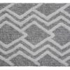 Geometric Grey Bath Rug 20x32