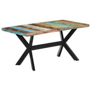 Dining Table 63"x31.5"x29.5" Solid Reclaimed Wood, 247435