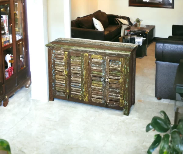 "Haveli Reclaimed Wood Sideboard" - Image 7