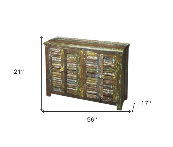 "Haveli Reclaimed Wood Sideboard" - Image 10