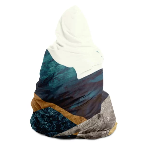 Blue Mountain Reflection Hooded Blanket - Image 4
