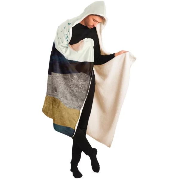 Blue Mountain Reflection Hooded Blanket - Image 7