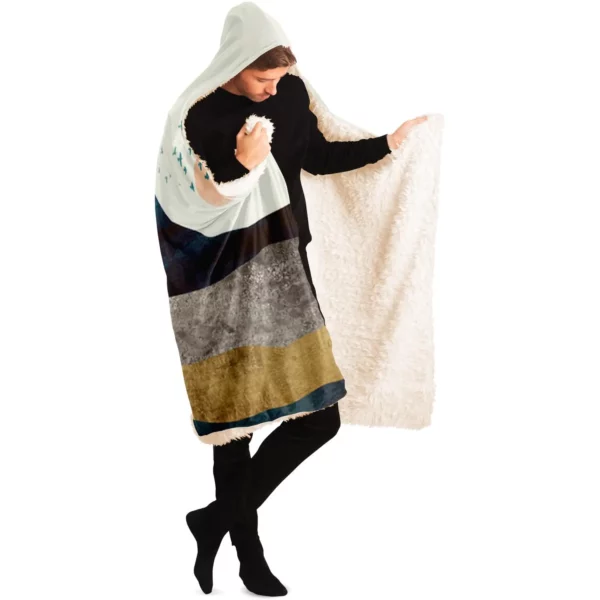 Blue Mountain Reflection Hooded Blanket - Image 8