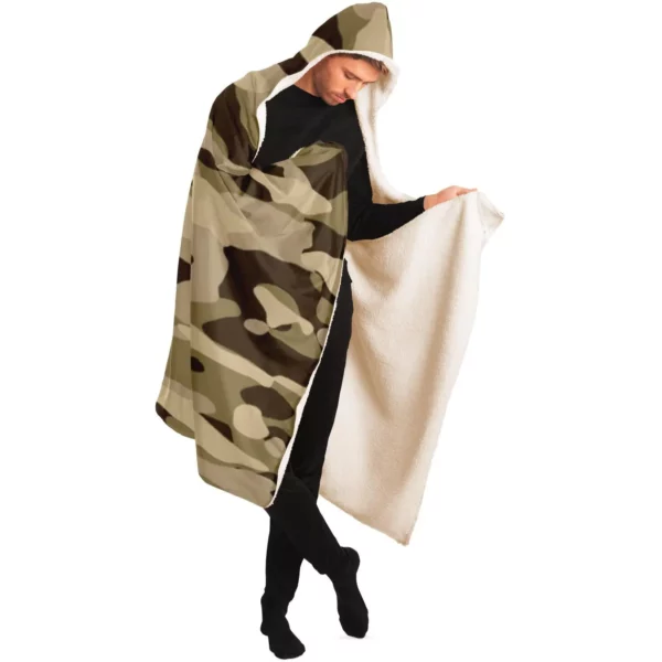 Desert Camouflage Pattern Hooded Blanket - Image 7